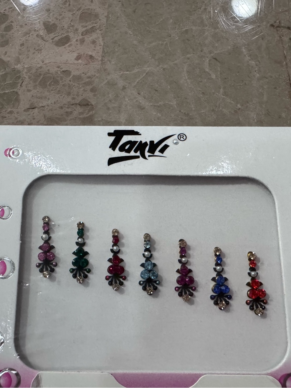 Tanvi Boho Gem Bindi Set - Multicolor Crystal Face Jewels